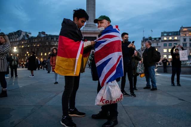 Protestors in London: Photo: Getty