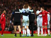Jarrod Bowen of West Ham United receives medical treatment before being substituted off (Photo by Clive Brunskill/Getty Images)