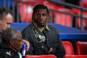 Wilfried Zaha of Cote D’Ivoire looks on prior to the international friendly match (Photo by Catherine Ivill/Getty Images)