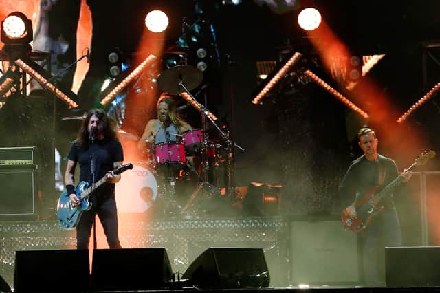 Foo Fighters perform during day three of Lollapalooza Chile 2022 at Parque Bicentenario Cerrillos on March 20, 2022 in Santiago, Chile. (Photo by Marcelo Hernandez/Getty Images)