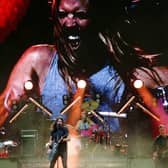 Dave Grohl and Taylor Hawkins of the Foo Fighters performing in Chile on 20 March - just days before Hawkins’ death (Photo: Marcelo Hernandez/Getty Images)