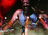 Dave Grohl and Taylor Hawkins of the Foo Fighters performing in Chile on 20 March - just days before Hawkins’ death (Photo: Marcelo Hernandez/Getty Images)