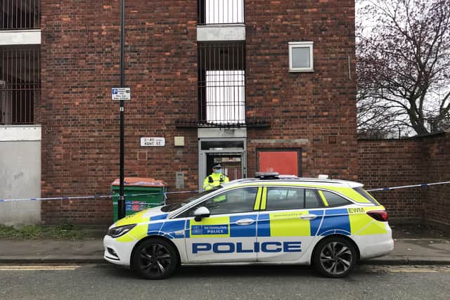 Police on the scene  in Plaistow, east London. Photo: SWNS