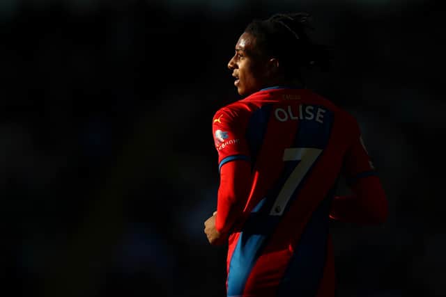 Michael Olise of Crystal Palace looks on during the Premier League match (Photo by Christopher Lee/Getty Images)