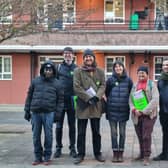 From left, two Green Party activists, candidates Alastair Binnie-Lubbock, Bettina Maidment and Charlie Norman, with London Assembly member Zack Polanski. Photo: LondonWorld