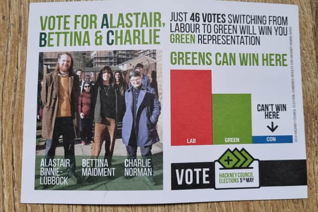 A Hackney Downs Green Party leaflet. Photo: LondonWorld