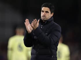 Despondent Mikel Arteta after Arsenal’s defeat at Selhurst Park. Credit: Julian Finney/Getty Images