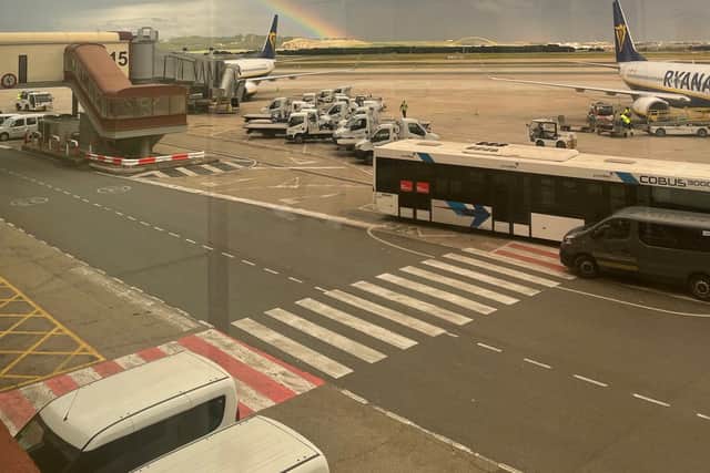 Madrid Airport. Credit: Elise Mallia / SWNS
