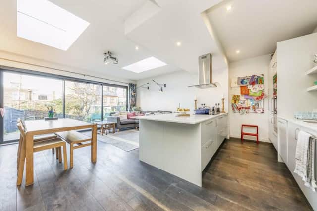 The modern kitchen/living area (Robertson Smith & Kempson - Rightmove)