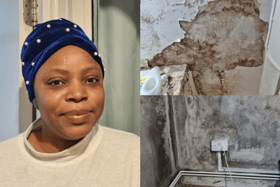 Abiodun Adebayo’s home has been severely damaged by mould. Photo: LondonWorld