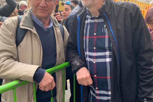 Satar Rahmani (left) with Jeremy Corbyn MP for north Islington (right)