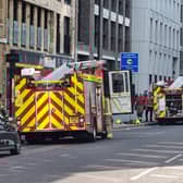 Firefighters at Commercial Road, Aldgate. Photo: LW