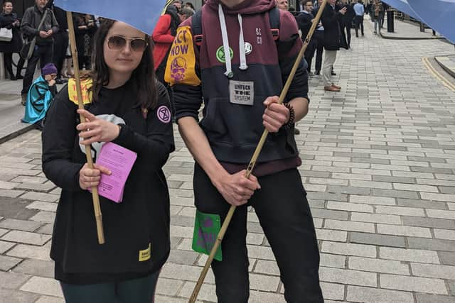 Paul Graham (right) is a 16-year-old school student, gave up his Easter holidays to take part in the series of protests.