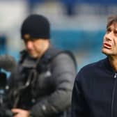Antonio Conte, Manager of Tottenham Hotspur looks on prior to the Premier League match  (Photo by Chris Brunskill/Getty Images)