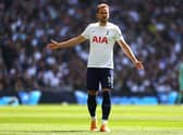 Harry Kane of Tottenham Hotspur reacts during the Premier League match (Photo by Clive Rose/Getty Images)
