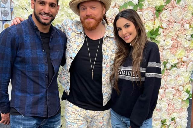 The couple with Keith Lemon. Credit: Instagram