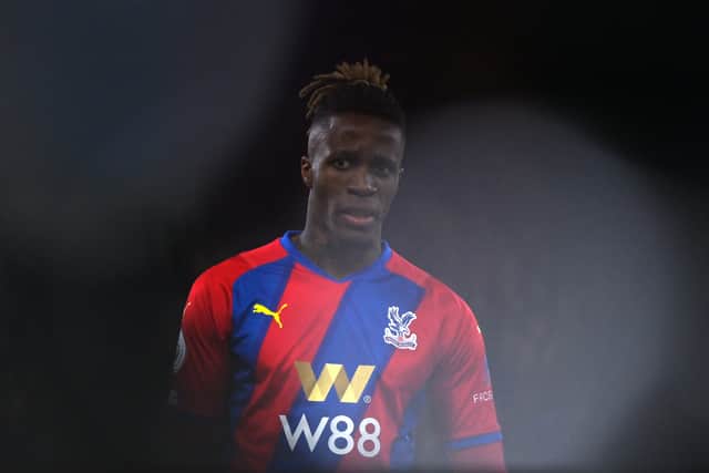 Wilfried Zaha of Crystal Palace during the Premier League match between Crystal Palace  (Photo by Justin Setterfield/Getty Images)