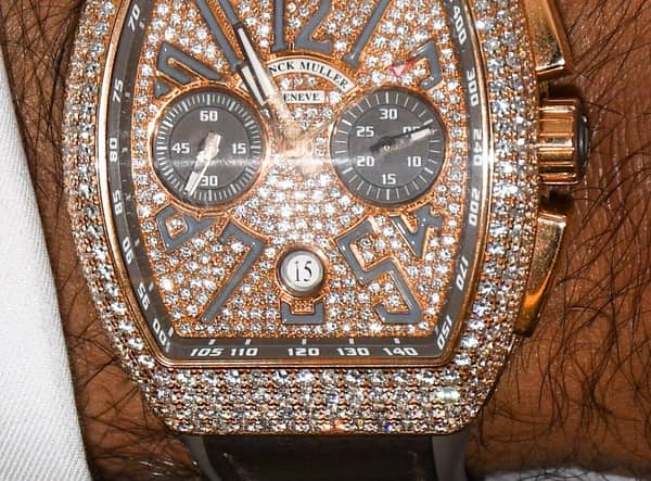 Amir Khan's diamond encrusted Franck Muller Vanguard Chronograph. Photo: Met Police 