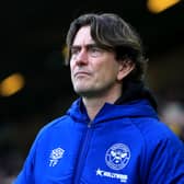 Brentford Manager Thomas Frank during the Premier League match (Photo by Stephen Pond/Getty Images)