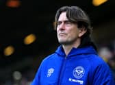 Brentford Manager Thomas Frank during the Premier League match (Photo by Stephen Pond/Getty Images)