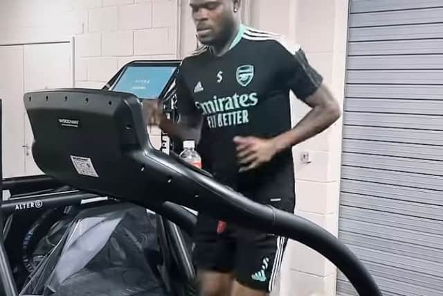 Thomas Partey getting back to full fitness. Credit: Instagram