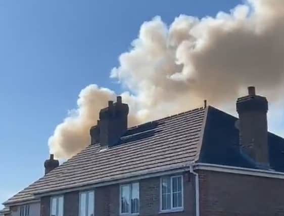 Emergency services were called to a mid-terraced property.  Photo: Jonathan Kanengoni @kanengonij