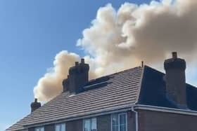 Emergency services were called to a mid-terraced property.  Photo: Jonathan Kanengoni @kanengonij