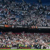 Eintracht Frankfurt fans take over the Camp Nou. Credit: David Ramos/Getty Images