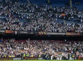 Eintracht Frankfurt fans take over the Camp Nou. Credit: David Ramos/Getty Images