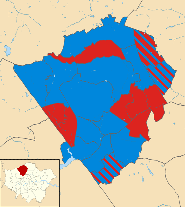 Barnet Council after the 2018 election. Credit: By The/WikimediaCommons