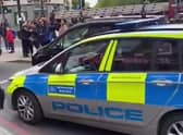 A 15-year-old girl was handcuffed by the Met Police during a stop and search in south London. Photo: London and UK Street News / @CrimeLdn