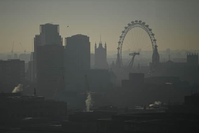 London seen through a haze of air pollution. Photo: Getty