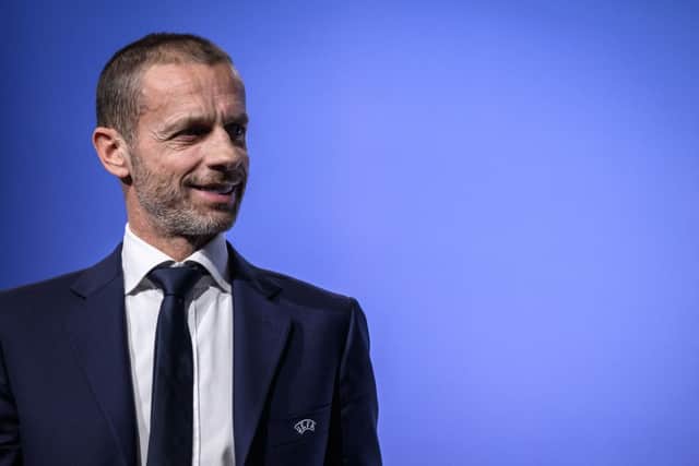 UEFA President Aleksander Ceferin. Credit: FABRICE COFFRINI/AFP via Getty Images