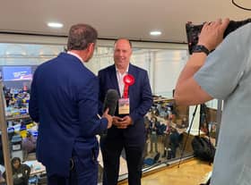 Westminster City Council’s new leader Adam Hug says ‘it’s a great night for Labour’ as the party wins control of the council from the Tories since it began in 1964. Credit: Hannah Neary