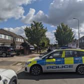 The start of the police investigation in Upminster. Credit: SWNS
