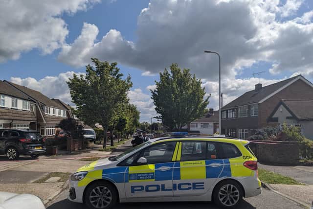 The start of the police investigation in Upminster. Credit: SWNS