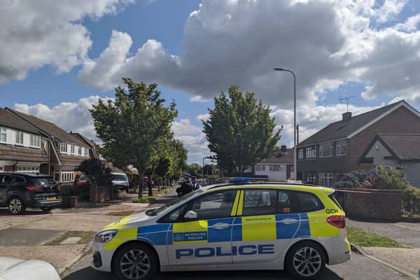 The start of the police investigation in Upminster. Credit: SWNS