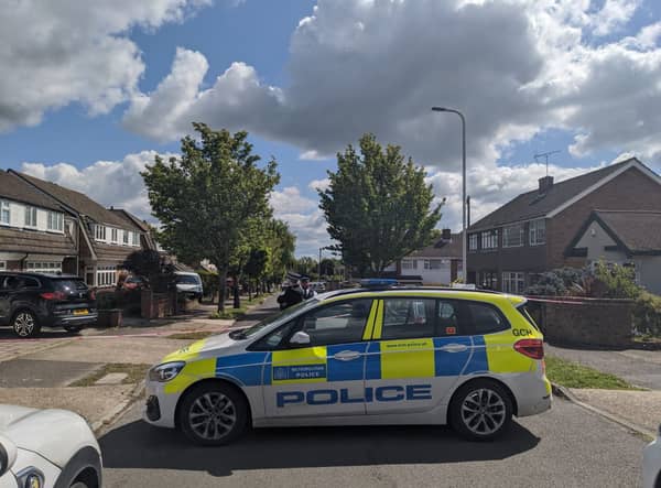 The start of the police investigation in Upminster. Credit: SWNS