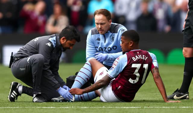 Leon Bailey will be absent for Aston Villa against Liverpool. Picture: Marc Atkins/Getty Images