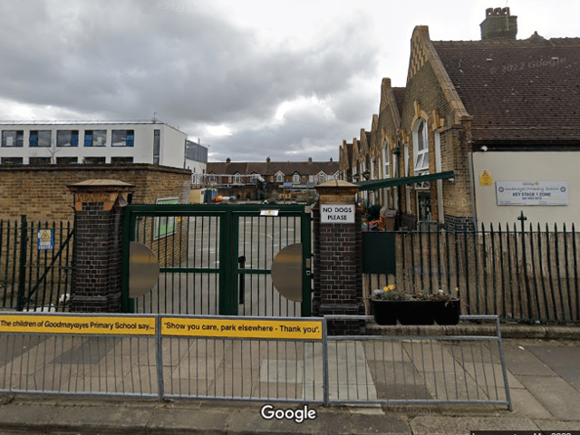 A 28-year-old man has been rushed to hospital after being stabbed in the stomach outside a primary school in Ilford, east London. Photo: Google Streetview