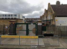 A 28-year-old man has been rushed to hospital after being stabbed in the stomach outside a primary school in Ilford, east London. Photo: Google Streetview