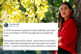 Gina Martin, a women’s rights activist, reported a death threat made to her to the Met Police. Photo: Getty