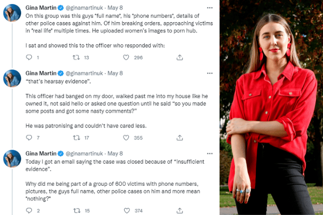 Gina Martin has described the force’s actions as “entitled”, “patronising” and “incompetence” and confirmed she will be making a formal complaint. Photo: Getty