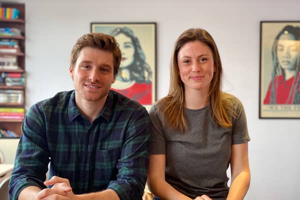 Andrea Venzon, 30, (left) and Colombe Cahen-Salvador, 28, (right) founders of Amiko
