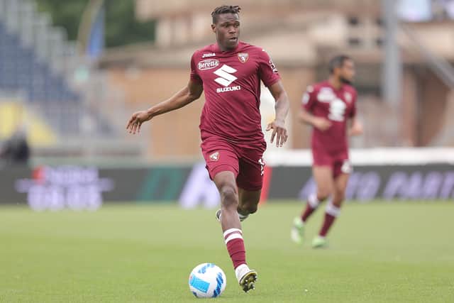 Wilfried Stephane Singo of Torino FC in action during the Serie A match between Empoli FC (Photo by Gabriele Maltinti/Getty Images)