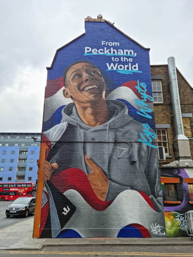 The Kye Whyte mural in Peckham. Credit: LW