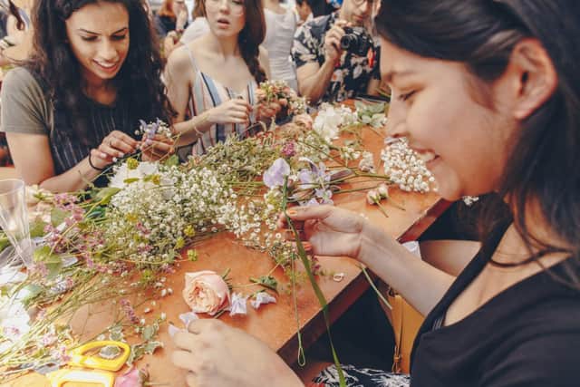 Enjoy a a flower crown-making workshop at Seven Dials