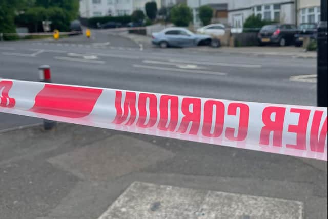 The crime scene in Grange Road, South Norwood. Credit: Lauren Gayles