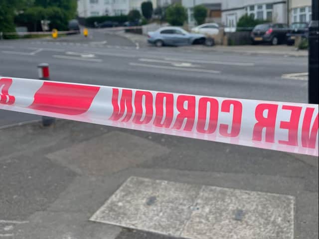 The crime scene in Grange Road, South Norwood. Credit: Lauren Gayles