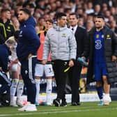 Mateo Kovacic of Chelsea is seen with an ice pack on their left ankle following a red card (Photo by Stu Forster/Getty Images)